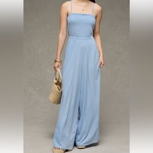 Light Blue Strappy Jumpsuit